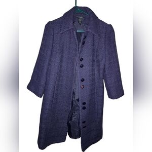 5/90. Grace Elements Textured Purple Trench Coat